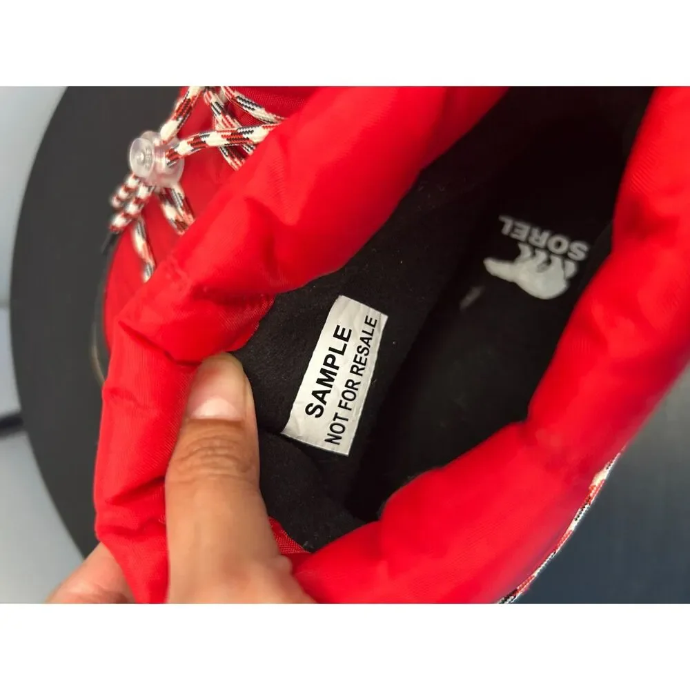 Sorel Out N About IV Mini Puffy Boots — Bright Red, Size 9 — Authentic Sample